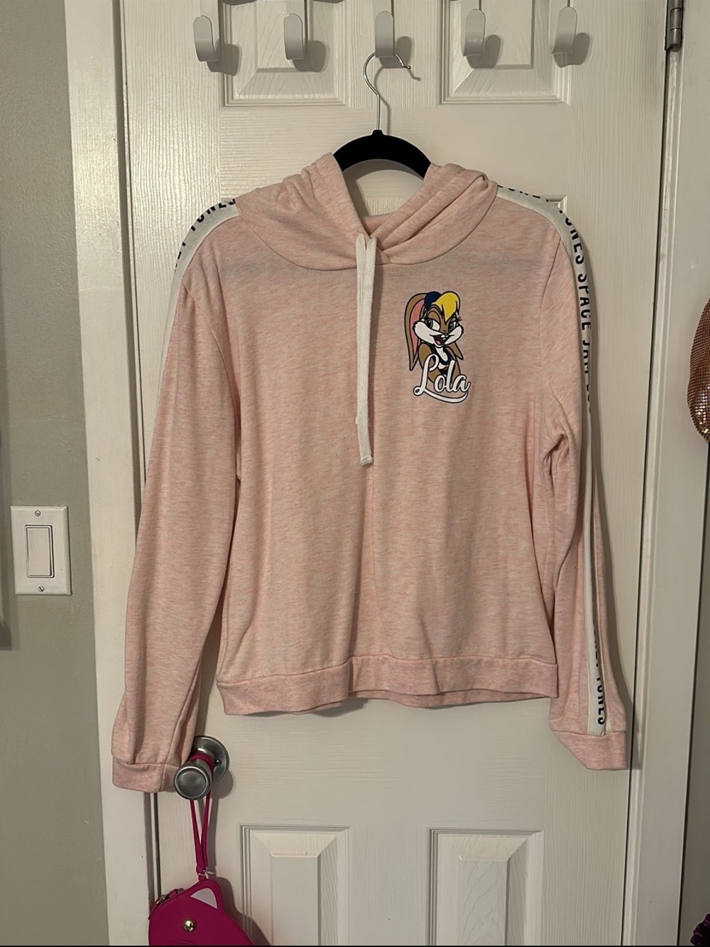 BoxLunch Space Jam Lola Bunny Hoodie Women's XL Pink Looney Tunes